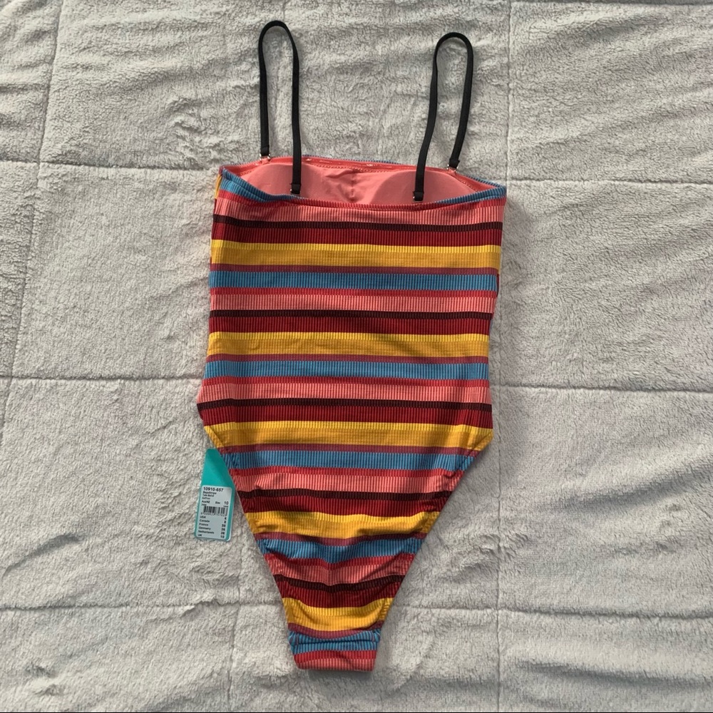NWT Seafolly Baja Striped Tube Maillot One Piece - Picture 5 of 13